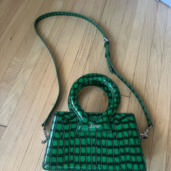 Small LUAR green croc embbossed ANA BAG - Picture 9 of 9